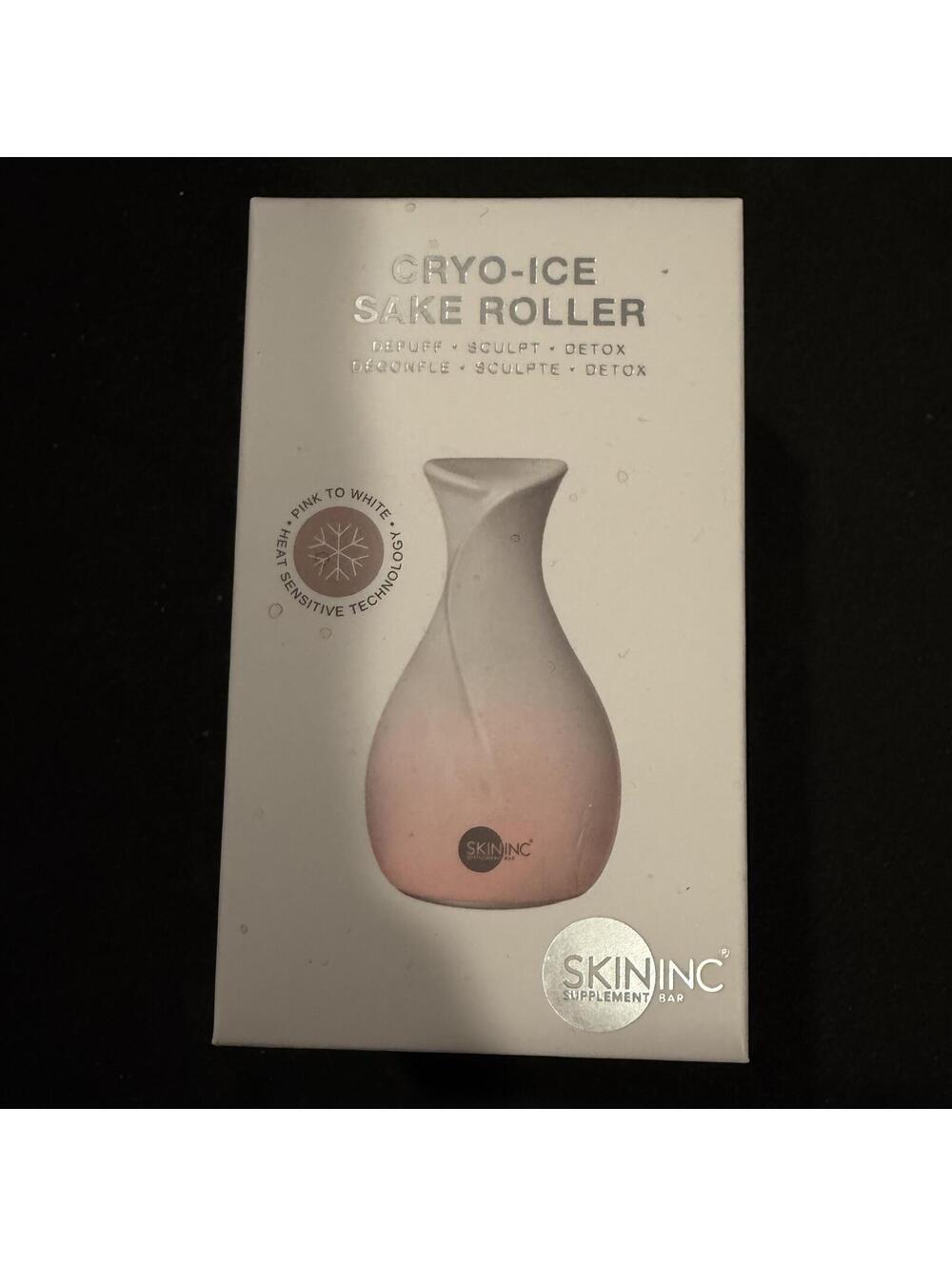 Skin Inc Cryo-Ice Sake Roller - Depuff, Sculpt, Detox Facial Tool New in Box